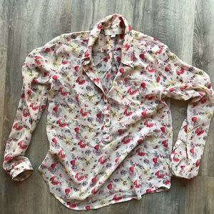 Loft Floral Print Blouse